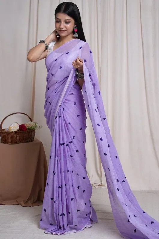 Womens Relax Fit Cotton Blend Soft Khadi Handloom Office Wear Saree With Unstitched Blouse